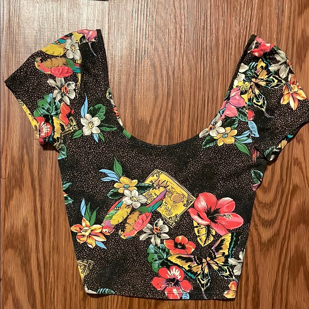 Forever 21 Multicolor Floral Fabric
